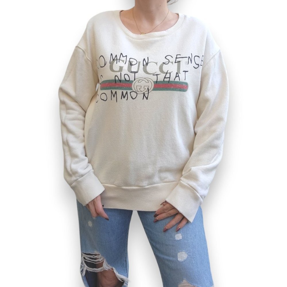 GUCCI × Coco Capitan Common Sense Is Not That Common Sweatshirt